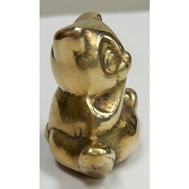 Seated Brass Panda Paper Weight Figure* For Sale In Kansas City - Image 6 of 7