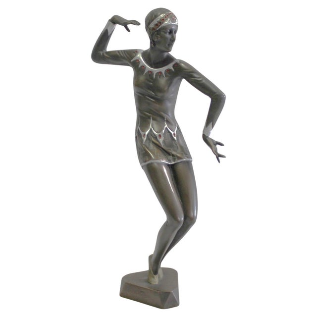 1990s Mid Century/Modern/Deco Style Bronze Girl Dancer England For Sale - Image 15 of 18