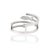 Modernist 14k White Gold Bypass Wrap Ring With 0.62ct Diamond Size 5 For Sale - Image 11 of 18