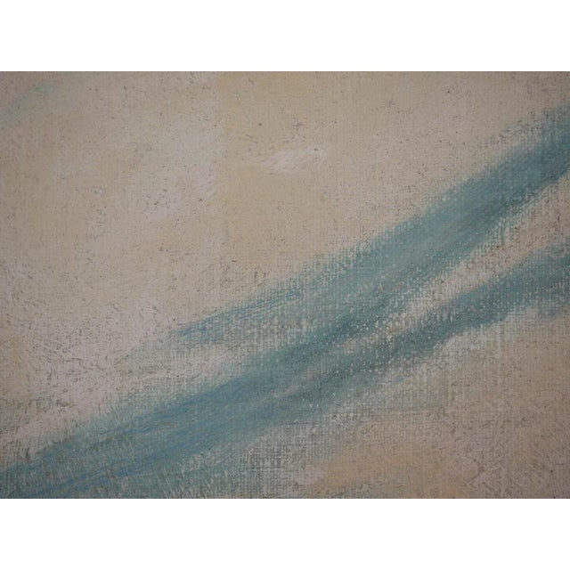 Blue Adalbert Von Wex, Skiers in Garmisch, Early 20th Century, Oil on Canvas For Sale - Image 8 of 16