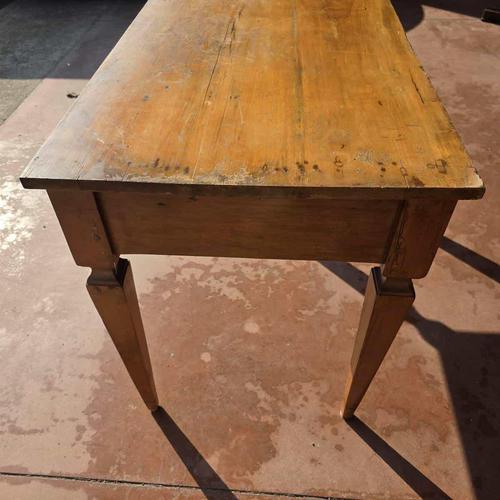 Early 20th Century Wood Writing Desk with Drawer For Sale - Image 11 of 13