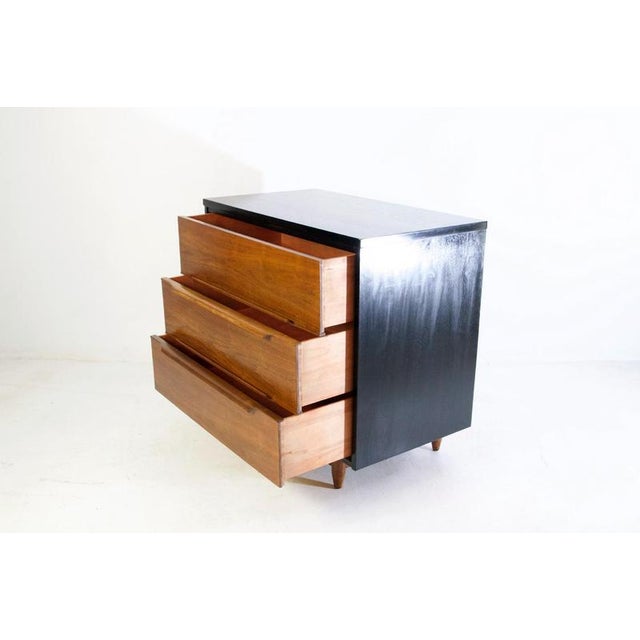 Mid-Century Modern Teak Dresser with Ebonized Frame, Italy, 1950s For Sale - Image 4 of 7