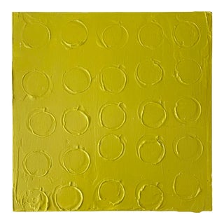 Sarah Trundle, Contemporary Abstract Painting, "Circles in Chartreuse" For Sale