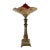 Vintage Stiffel Neoclassical Column Torchiere Lamp With Red and Amber Murano Art Glass Shade For Sale