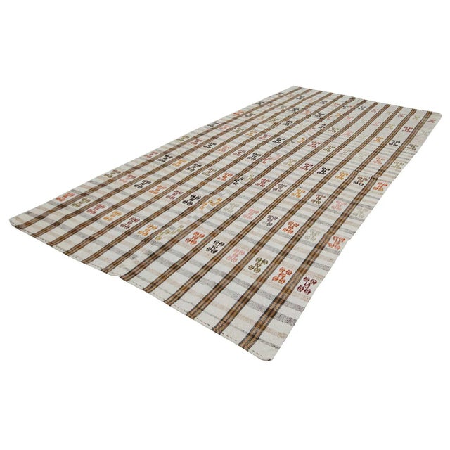 Turkish Vintage Modern Turkish Kilim Rug- 6′1″ × 10′8″ For Sale - Image 3 of 7