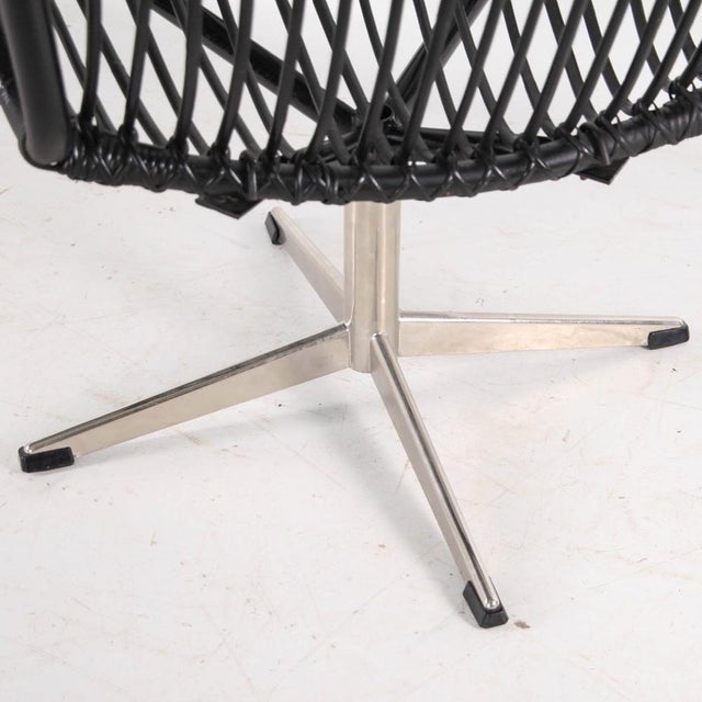 Swivel Armchair in Rattan and Chrome, 1970s For Sale - Image 12 of 15
