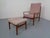 Set of 1 early easy chair and ottoman of Grete Jalk. Made by France & Daverkosen in Denmark. This piece has an attribution...