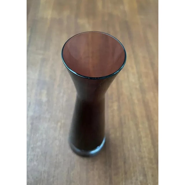 Purple Mid-Century German Diabolo Glass Vase, 1960s For Sale - Image 8 of 13