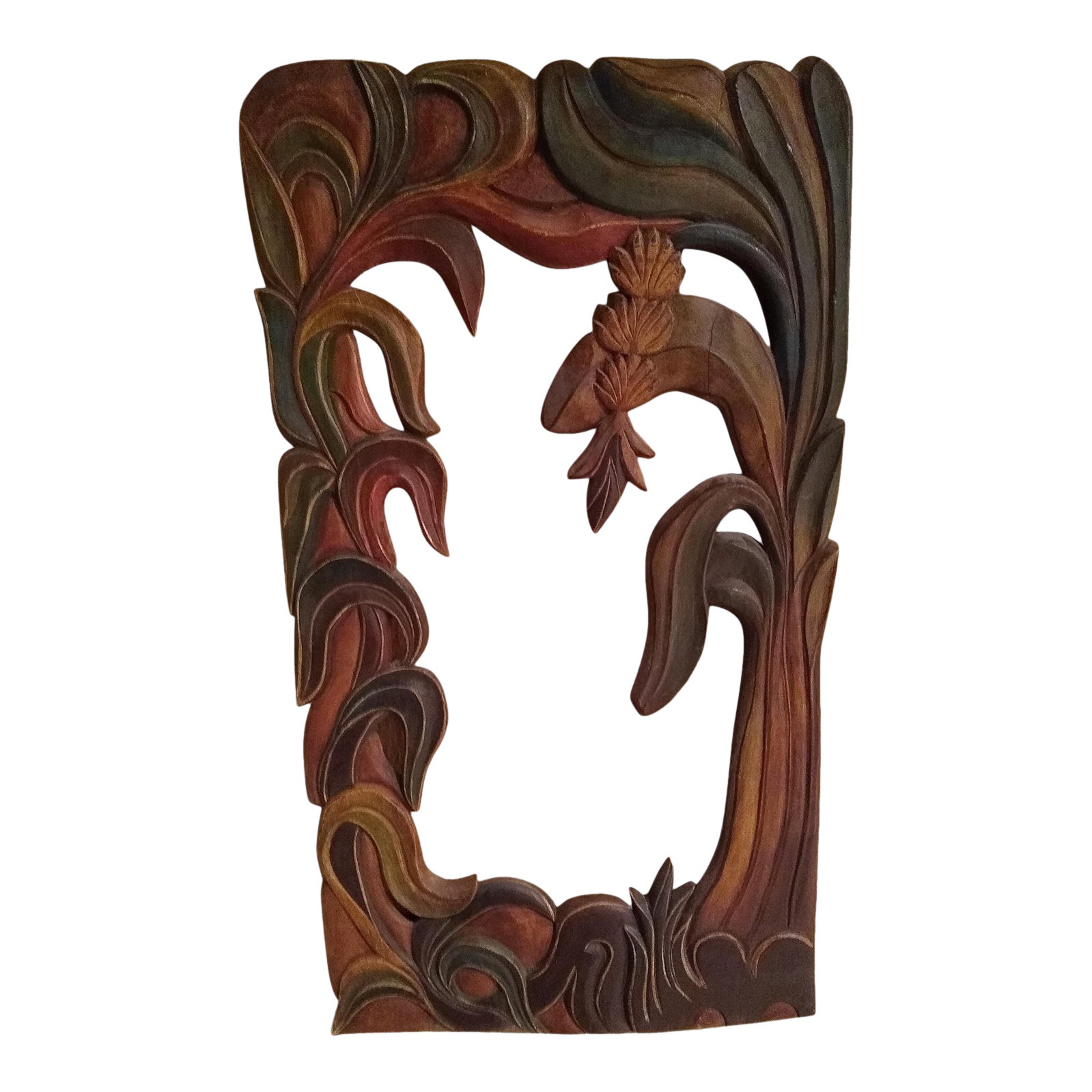 Bali Hand Carved Wooden Frame Chairish