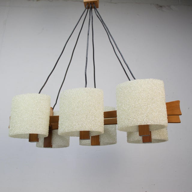 Scandinavian Ceiling Lamp in Teak, 1960s For Sale - Image 11 of 11