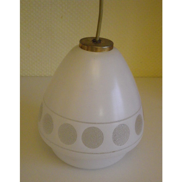 Space Age Pendant Light in Frosted Opaque Glass, 1970s For Sale - Image 11 of 12