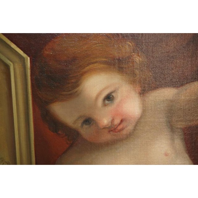 Classical Putti Revealing the Chariot of Apol, 1860, Oil Painting For Sale - Image 15 of 18