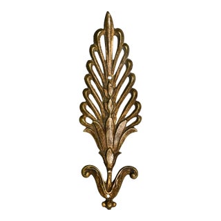 Antique Decorative French Style Brass Ormolu Leaf Design For Sale