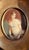 Antique/ Vintage Miniature Italian Signed Hand Painted Portrait, Lady in Nightgown With Gilded Wooden Frame For Sale In Los Angeles - Image 6 of 15