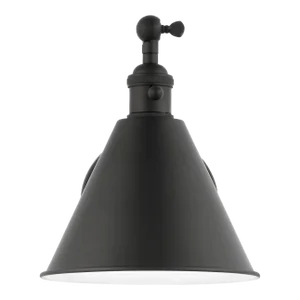 Chapman & Myers By Visual Comfort Studio Salem Single Arm 1-Light Sconce in Midnight Black