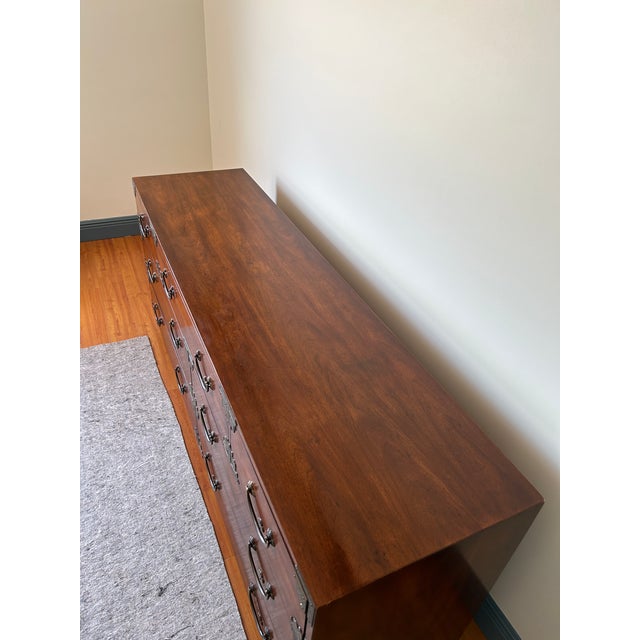Wood Henredon Asian/Japanese Tansu Campaign Dresser For Sale - Image 7 of 11