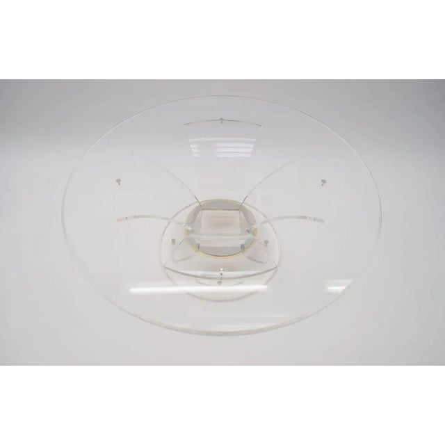 Italian Acrylic Coffee Table with Bicolor Ring, 1970s For Sale - Image 4 of 12