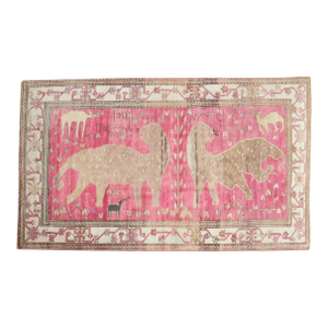 Zabihi Collection Pink Komodo Dragon Armenian Rug
