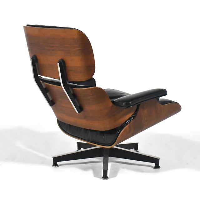 Rare Pair of Early Rosewood Eames Lounge Chairs For Sale - Image 11 of 15