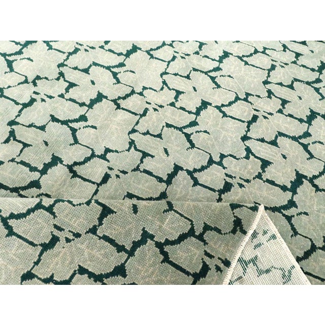 Galerie Shabab Collection Mid-20th Century Turkish Art Deco Style Accent Carpet For Sale - Image 9 of 10