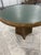 Mid-Century Modern Vintage Jimeco Colombian Green Goatskin/Parchment Round Pedestal Dining Table For Sale - Image 3 of 8