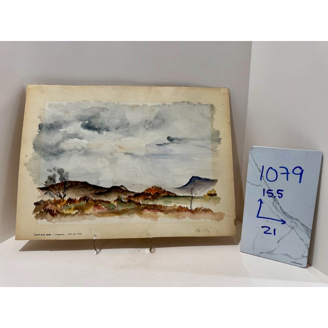 Paper Henry Emil Salloch Original Watercolor on Paper Swift Run Gap Virginia, 1946 For Sale - Image 7 of 7