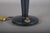 Navy Blue Leather and Brass Table Lamp with Pleated Shade, 1950s For Sale - Image 11 of 18