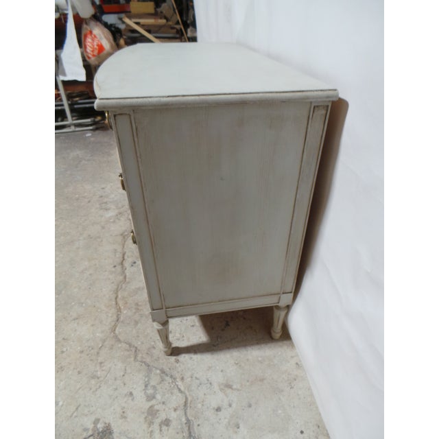 Wood Swedish Gustavian Style 3 Drawer Chest of Drawers For Sale - Image 7 of 12