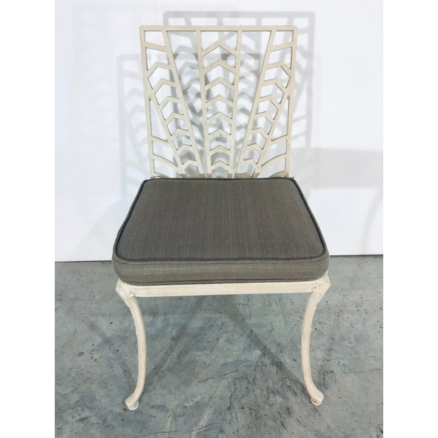 Set of Four Custom Art Deco Revival Outdoor Patio Chairs Chairish