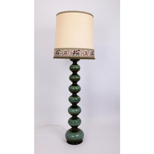 Green Large Green Ceramic Floor Lamp from Kaiser Leuchten, Germany, 1970s For Sale - Image 8 of 13