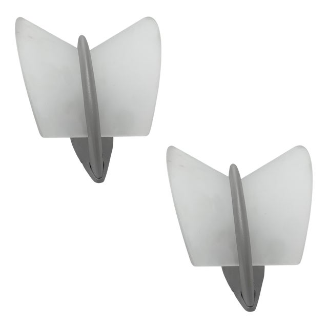 Mod. AP1006 Wall Lamps from Mazzega, 1985, Set of 2 For Sale