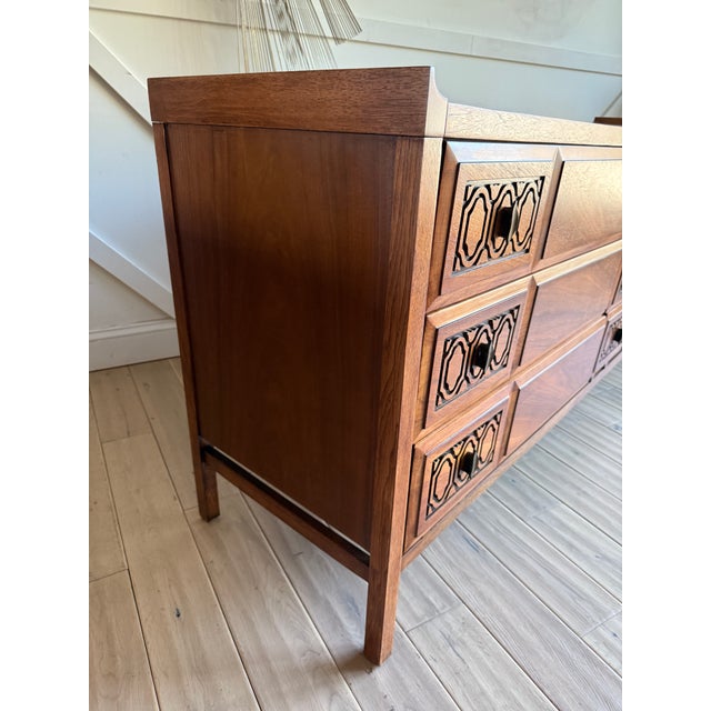 Mid-Century Modern 1960s Refinished Mid Century Modern Walnut Dresser For Sale - Image 3 of 10