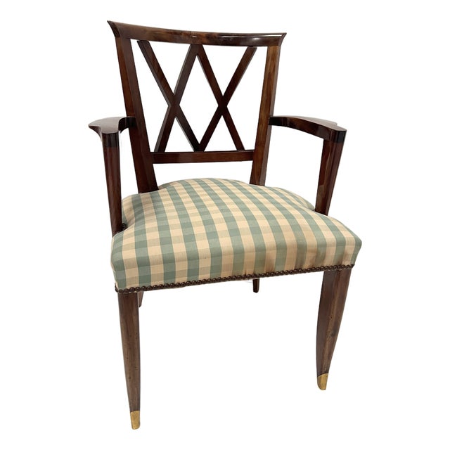 Art Deco Office Chair in Mahogany, 20th Century For Sale