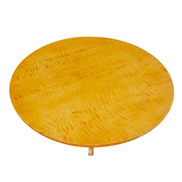 Circular Birch Tilting Occasional Table, 1890s For Sale - Image 6 of 8