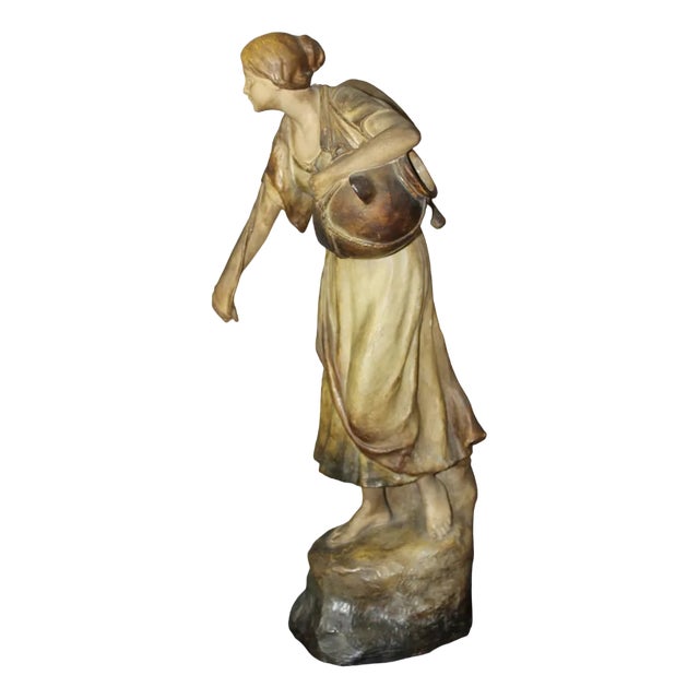Polychrome Terracotta Sculpture by Sydan for Goldscheider, 1890s For Sale