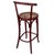 Late 19th Century Vienna Secession Bent Oak & Cane Bar Stool W/ Backrest Attributed to Gebrüder Thonet For Sale - Image 4 of 8