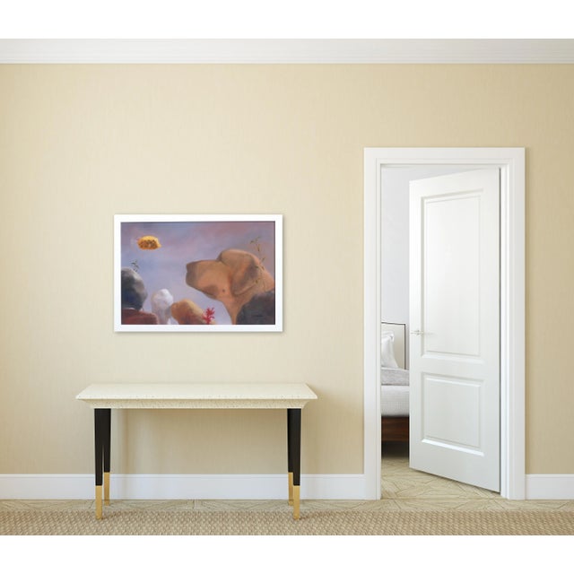 Brown Framed Original Artwork "Boxfish and Great Dane" by Stuart Dunkel For Sale - Image 8 of 9
