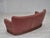 Danish Curved 3-Seater Sofa in Salmon Pink Furniture Velour, 1960s For Sale - Image 10 of 18