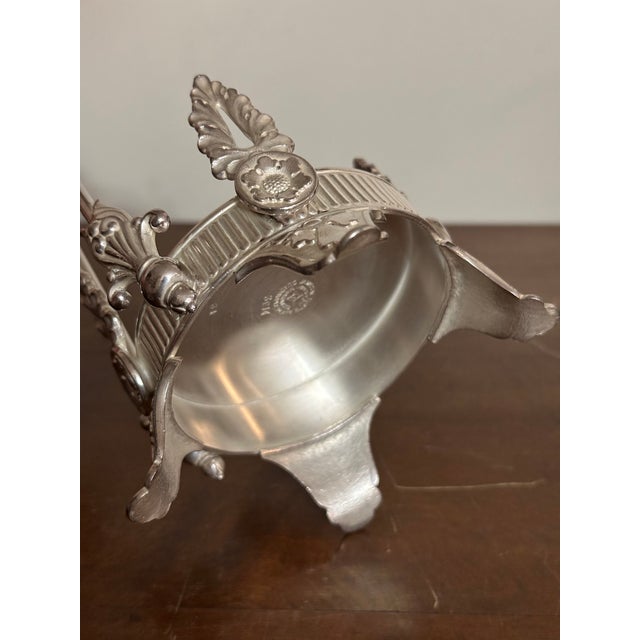 19th Century Ntique Victorian Silver Plate Pickle Castor With Figural Glass For Sale - Image 10 of 10