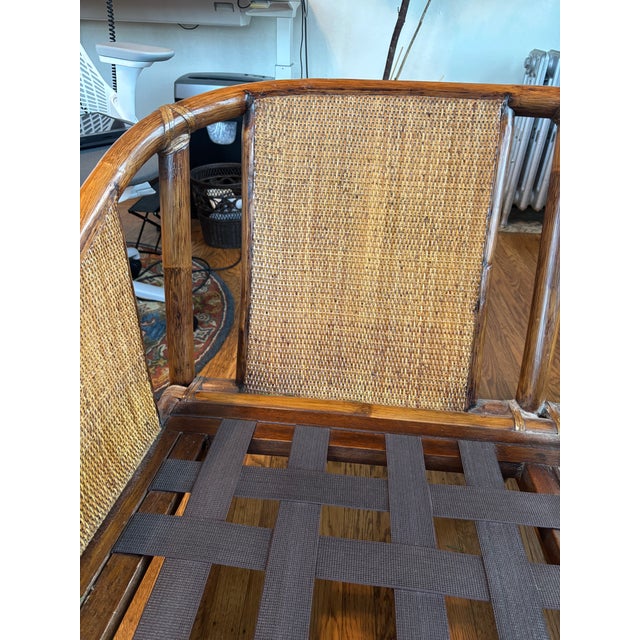 Vintage McGuire Three-Seat Sofa For Sale - Image 11 of 14