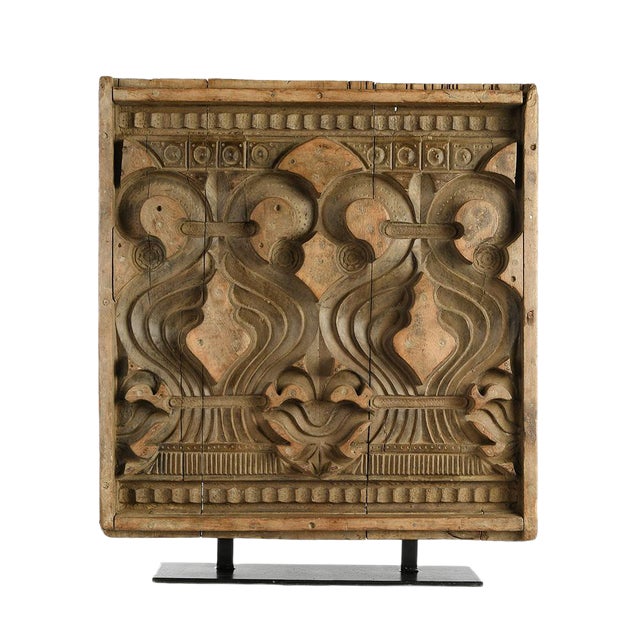 Wooden Wall Printing Plate, 1950s For Sale