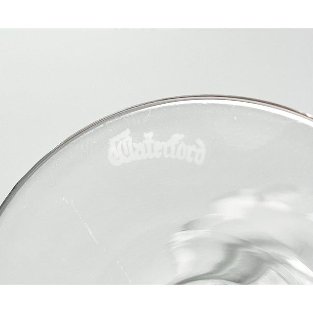 Glass 1980s Waterford “Kildare” Set of 6 White Wine Glasses - Set of 6 For Sale - Image 7 of 7