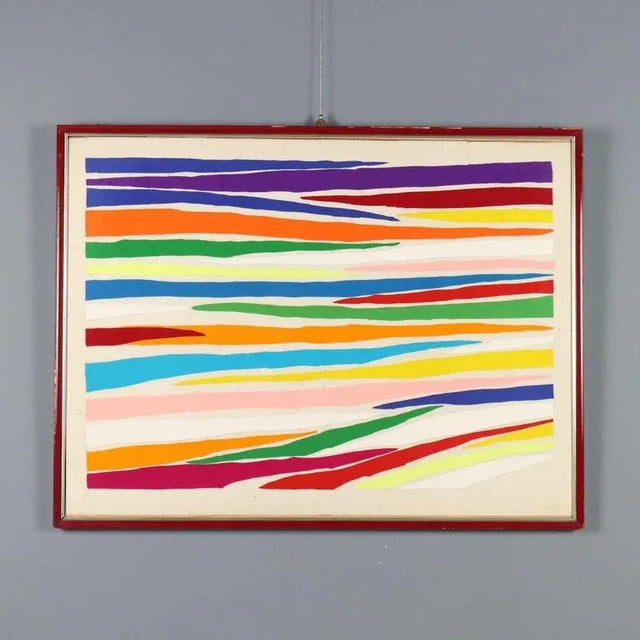 Piero Dorazio, Collage, Felt Fragments on Panel, Framed For Sale - Image 11 of 11