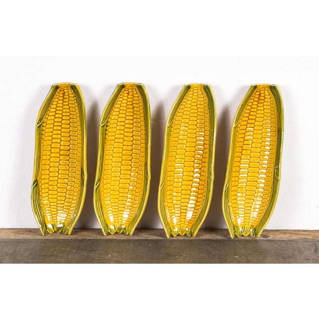 Ceramic Corn Plates, 1950s, Set of 4 For Sale - Image 12 of 13