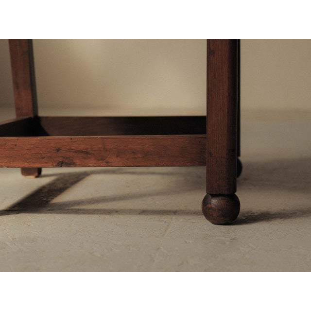 Wood Brutalist Oak and Straw Armchair, France, 1950 For Sale - Image 7 of 18