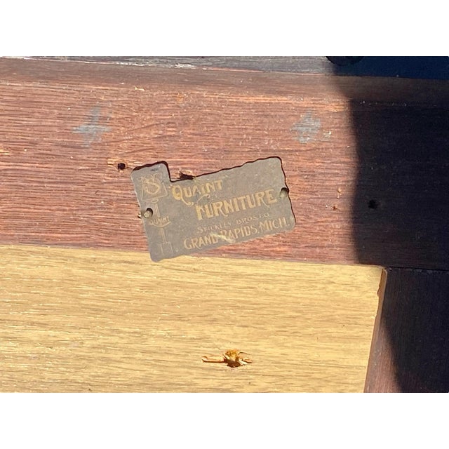 Early 20th Century Pair of Antique Stickley Brothers Quaint Furniture Oak Chairs For Sale - Image 12 of 12