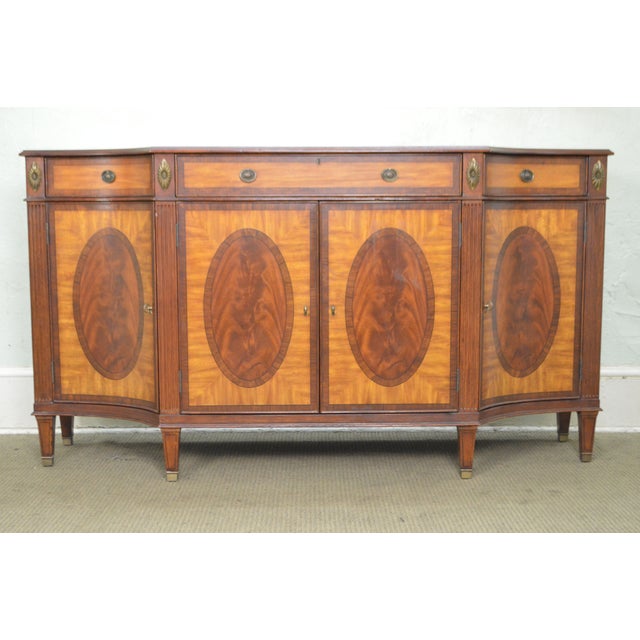 Ethan Allen Mahogany Inlaid Easton Sideboard Chairish