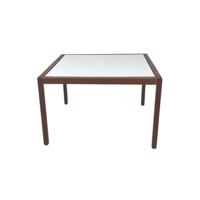 Mid-Century Modern Mid-Century Modern Walnut and Laminate Side Table in the Style of Florence Knoll For Sale - Image 3 of 5