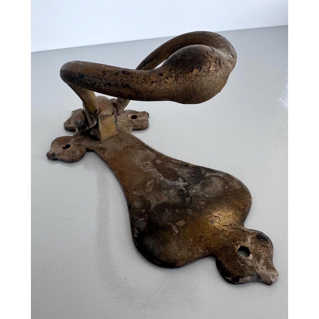 Early 20th Century Antique Cast Iron Door Knocker For Sale - Image 5 of 6