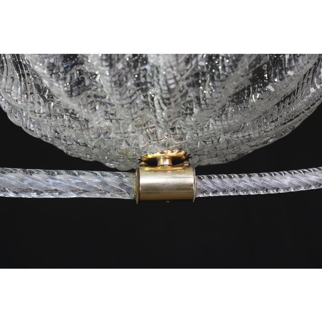 1940s Charming Art Deco Pendant Chandelier by Ercole Barovier, 1940s For Sale - Image 5 of 14